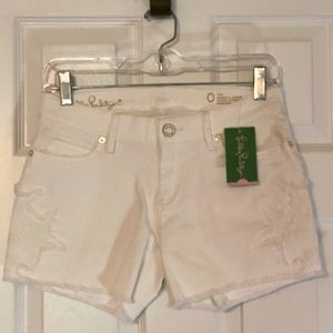While Embroidered LILLY PULITZER denim short